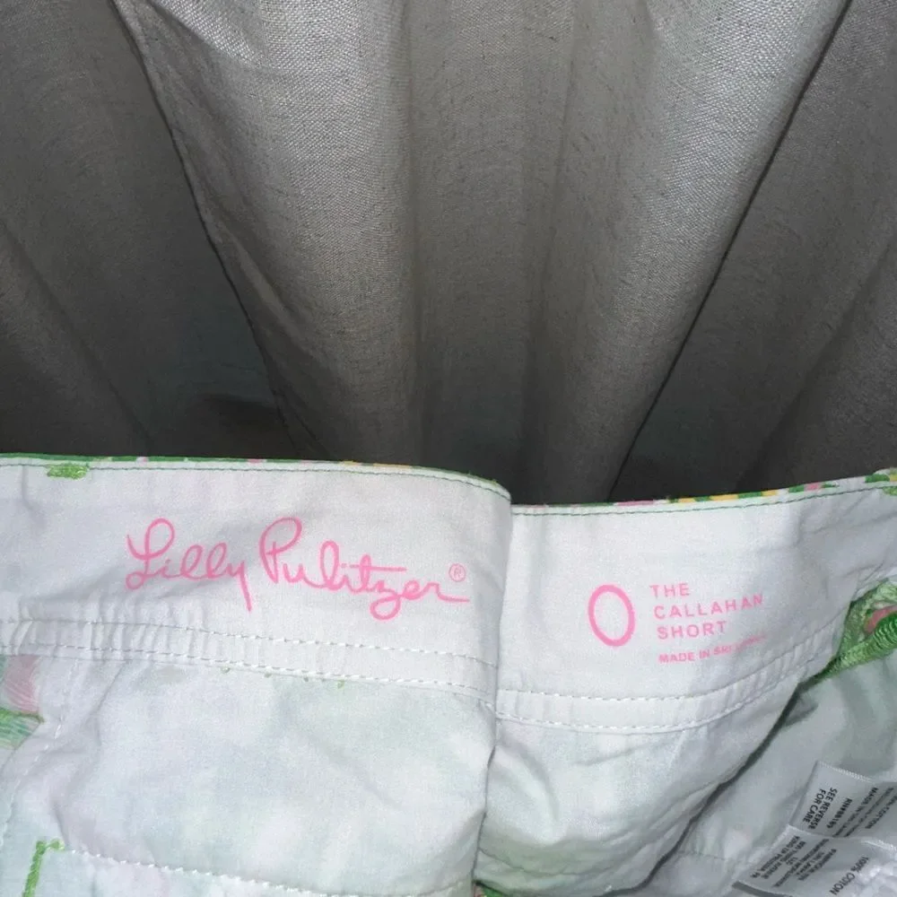 Lilly Pulitzer Tidal Wave Pans Garden callahan shorts womens size 0